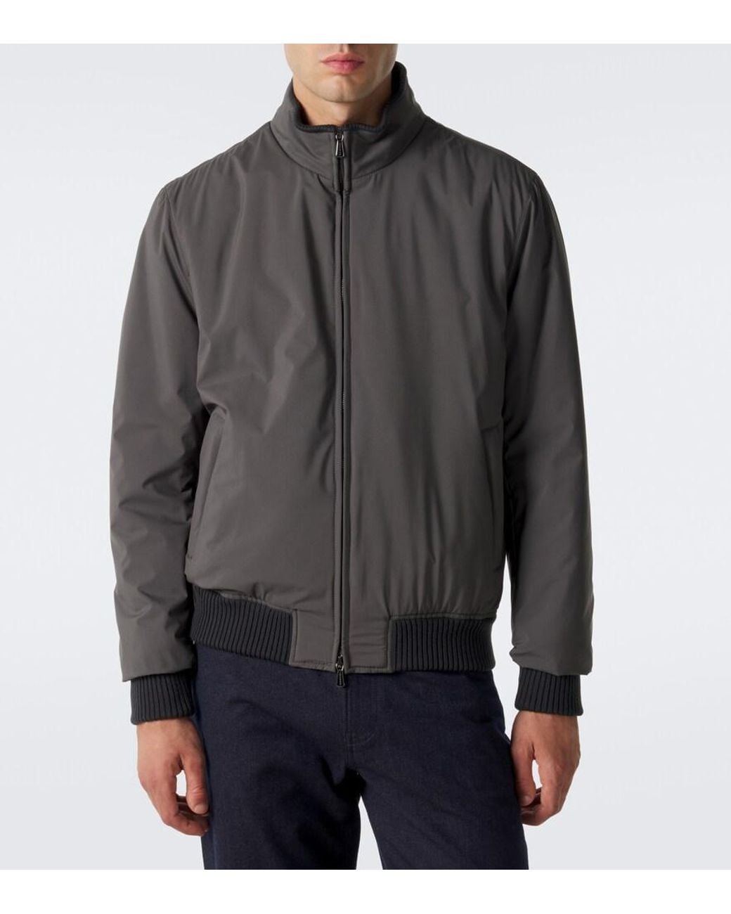Thom Sweeney Gray Technical Blouson Jacket for men