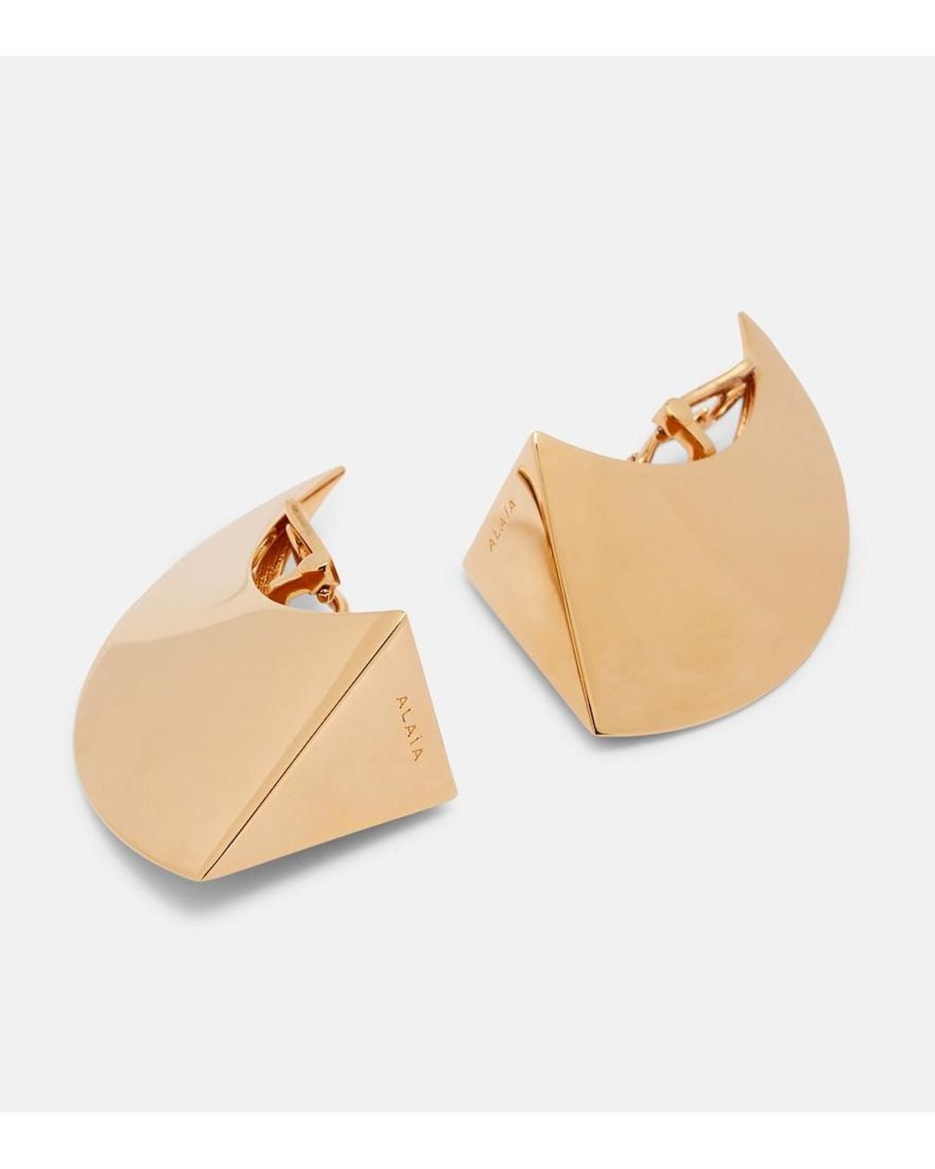 Alaïa White Clip-Ohrringe