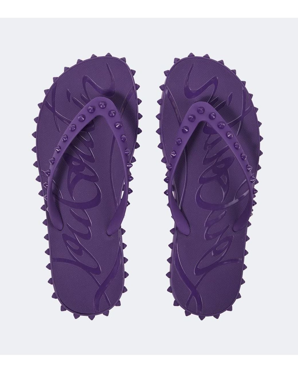 Christian Louboutin Purple Super Loubi Pvc Slides for men