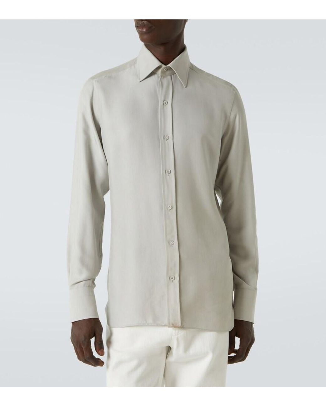 Tom Ford Gray Cotton Shirt for men
