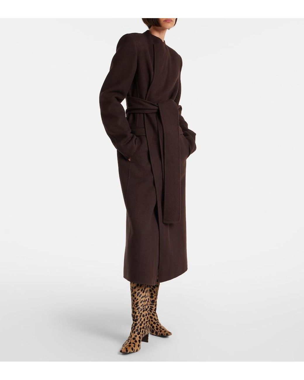 Khaite Brown Ona 55 Calf Hair Knee-High Boots