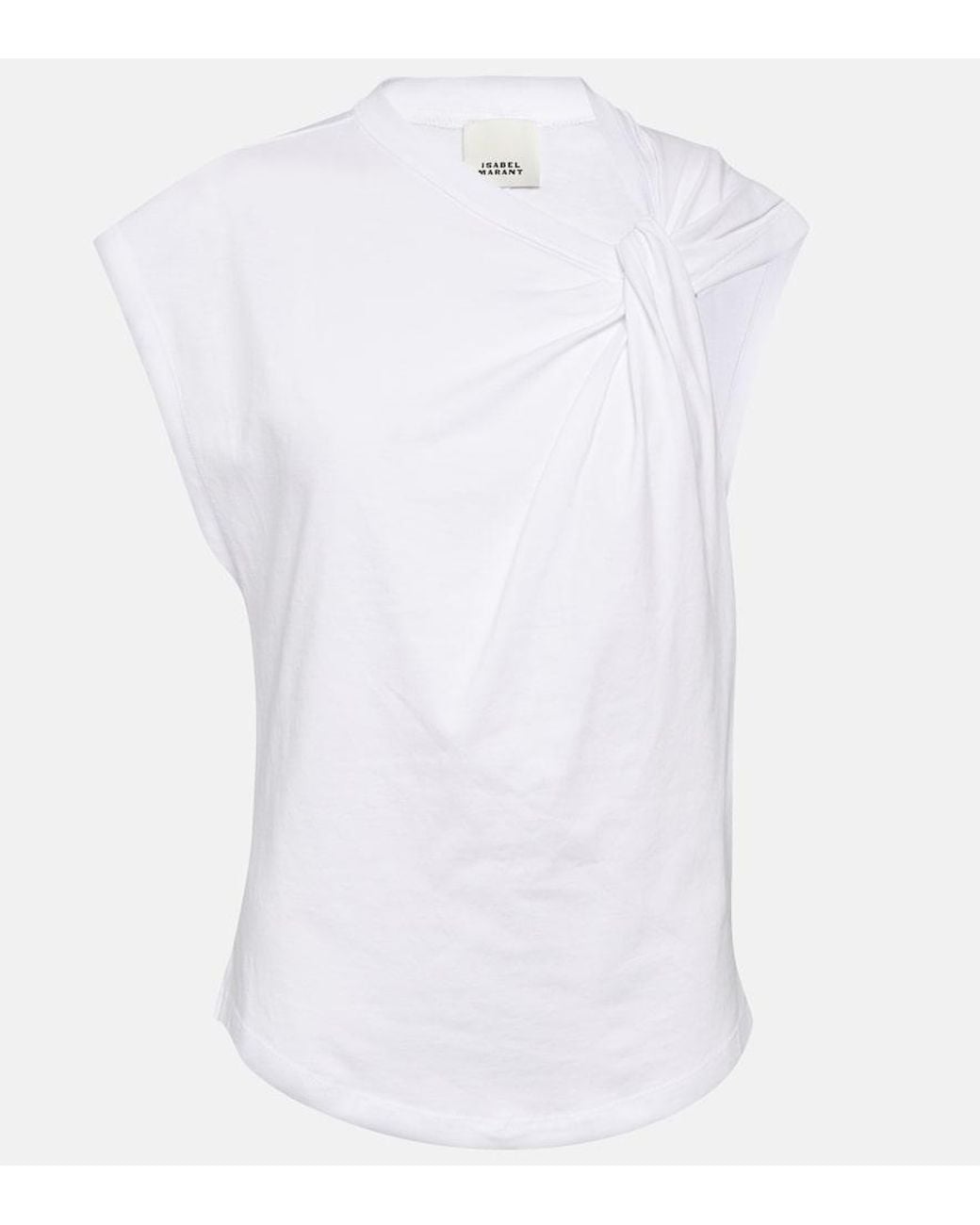 Isabel Marant White Nayda Cotton Jersey T-Shirt
