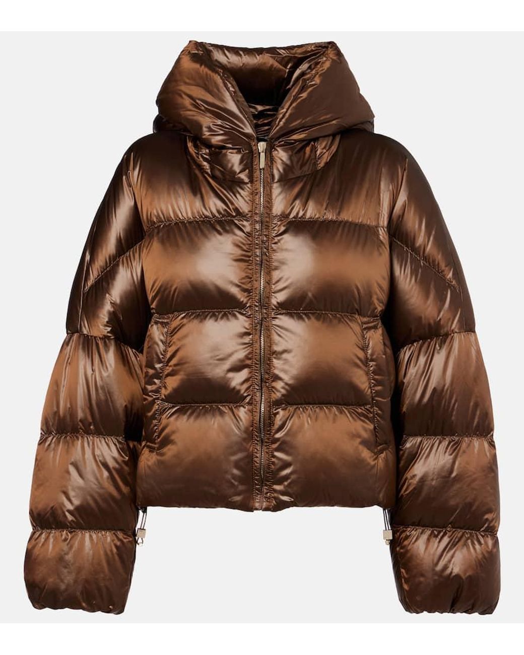 Max Mara The Cube Spaceca Down Jacket in Brown | Lyst