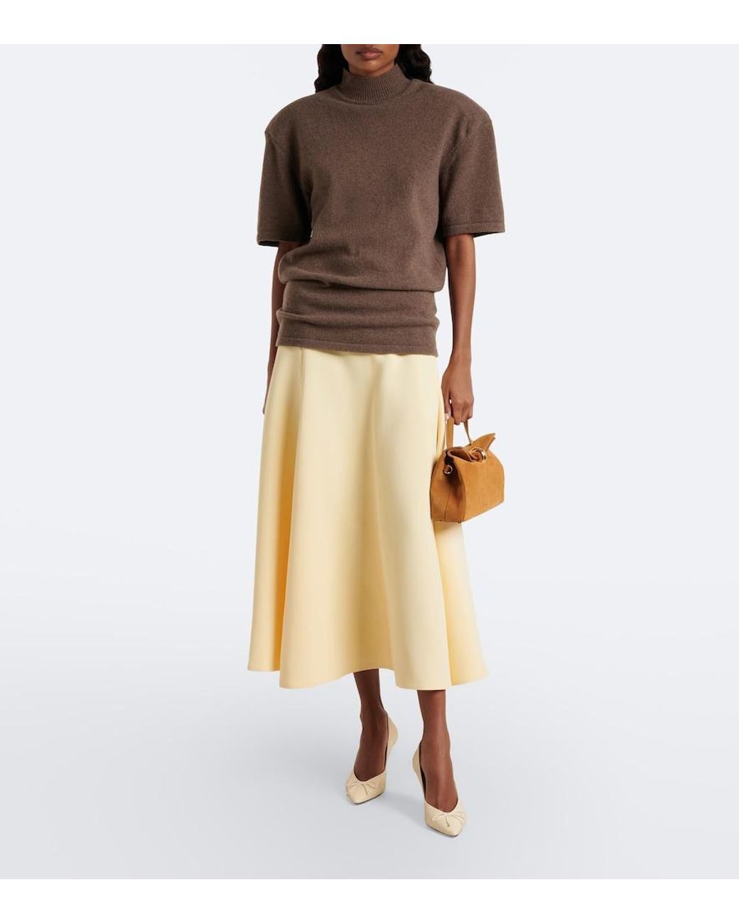 Jacquemus Brown Valerie Small Suede Top-Handle Bag