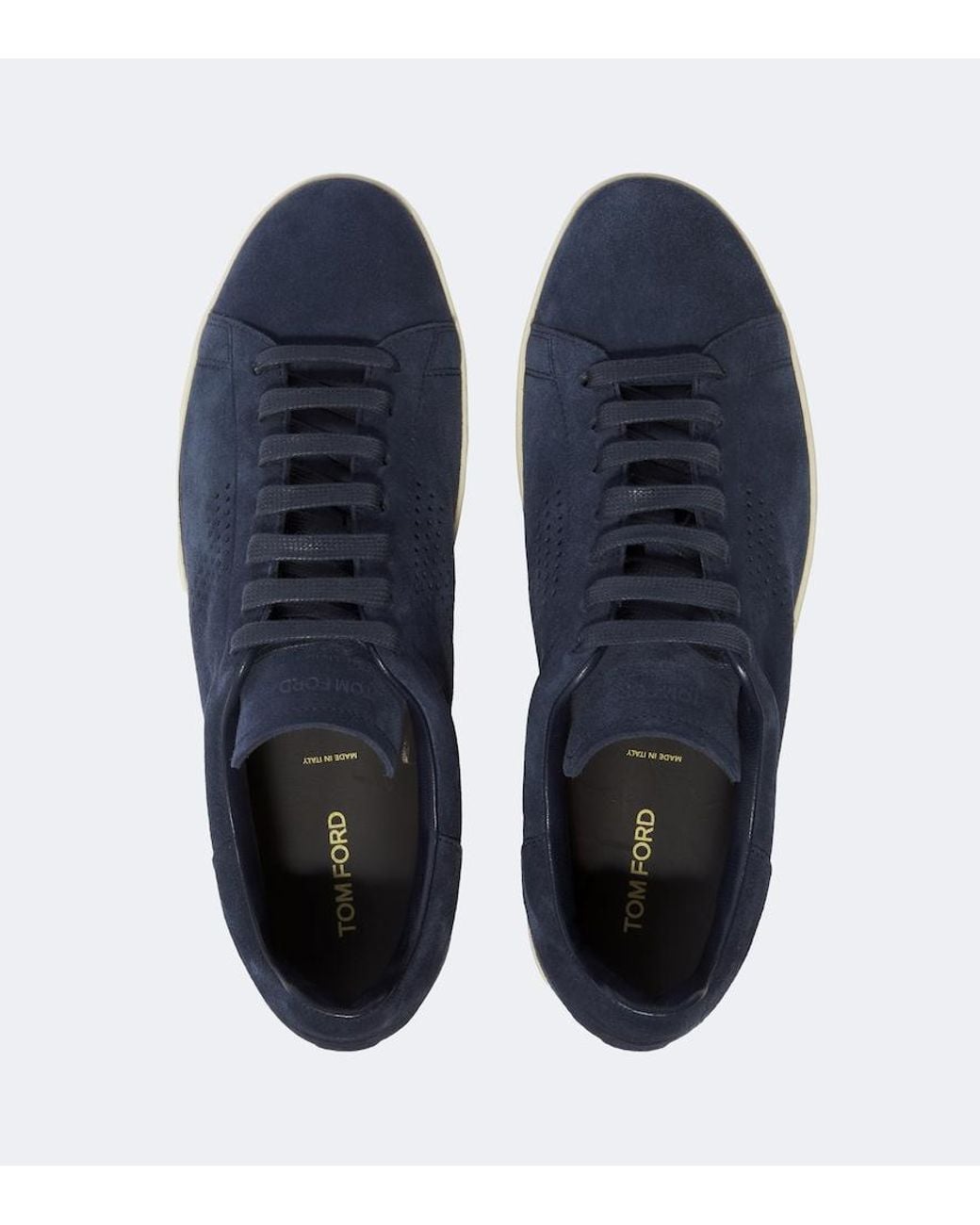 Tom Ford Blue Warwick Suede Sneakers for men