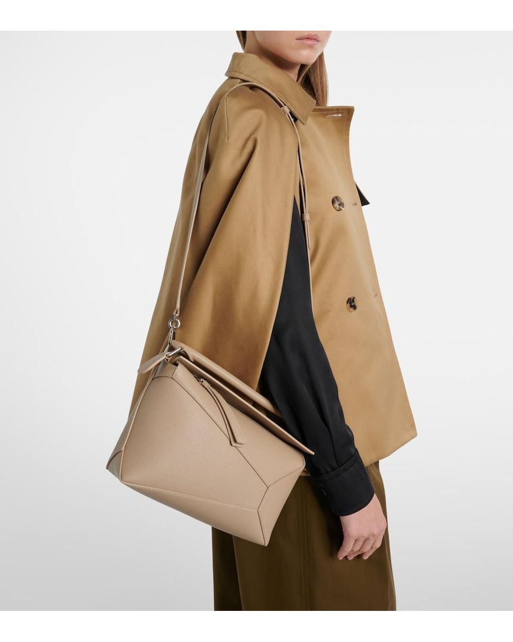 Loewe Natural Puzzle Edge Small Leather Top-Handle Bag