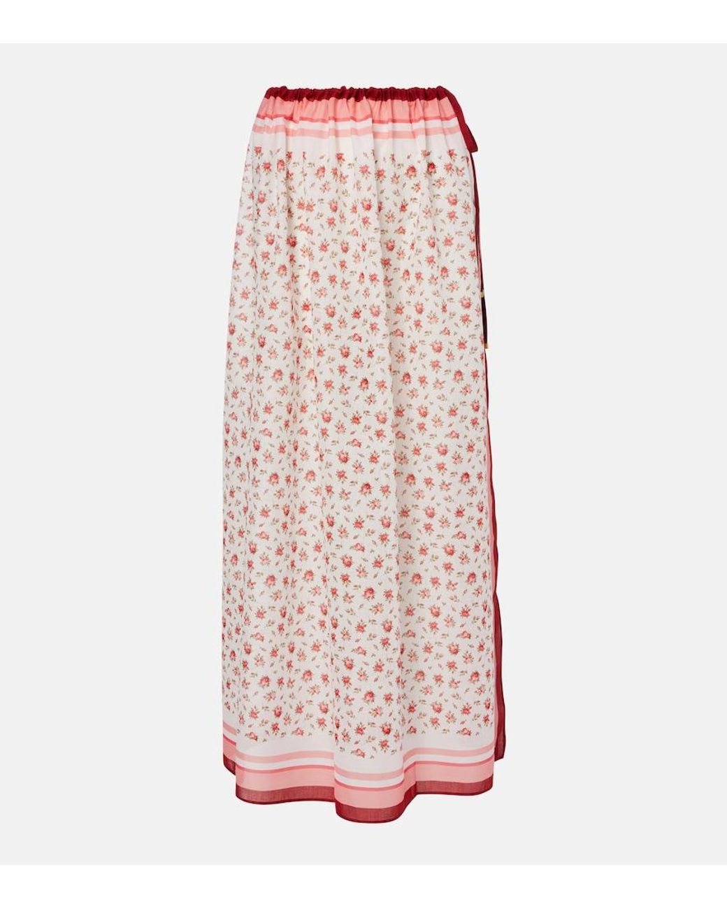 Dolce & Gabbana Pink Floral Cotton Beach Cover-Up