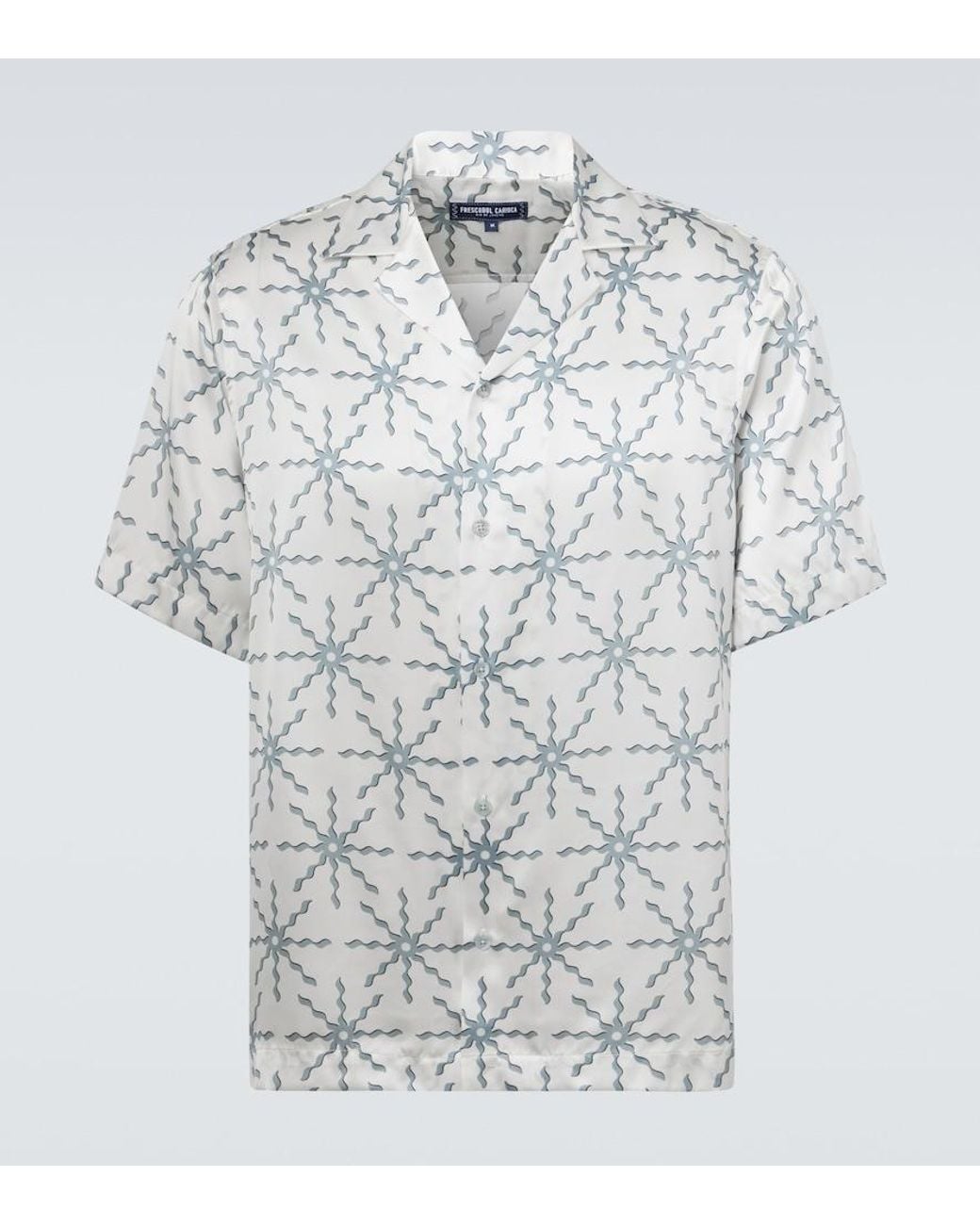 Frescobol Carioca White Roberto Silk Shirt for men