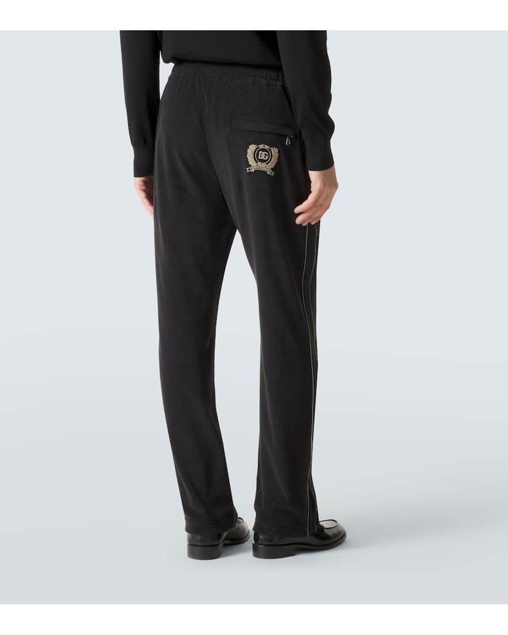 Dolce & Gabbana Jogginghose Aus Einem Baumwollgemisch in Black für Herren