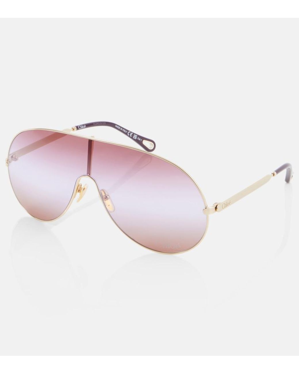 Chloé Pink Aly Shield Sunglasses