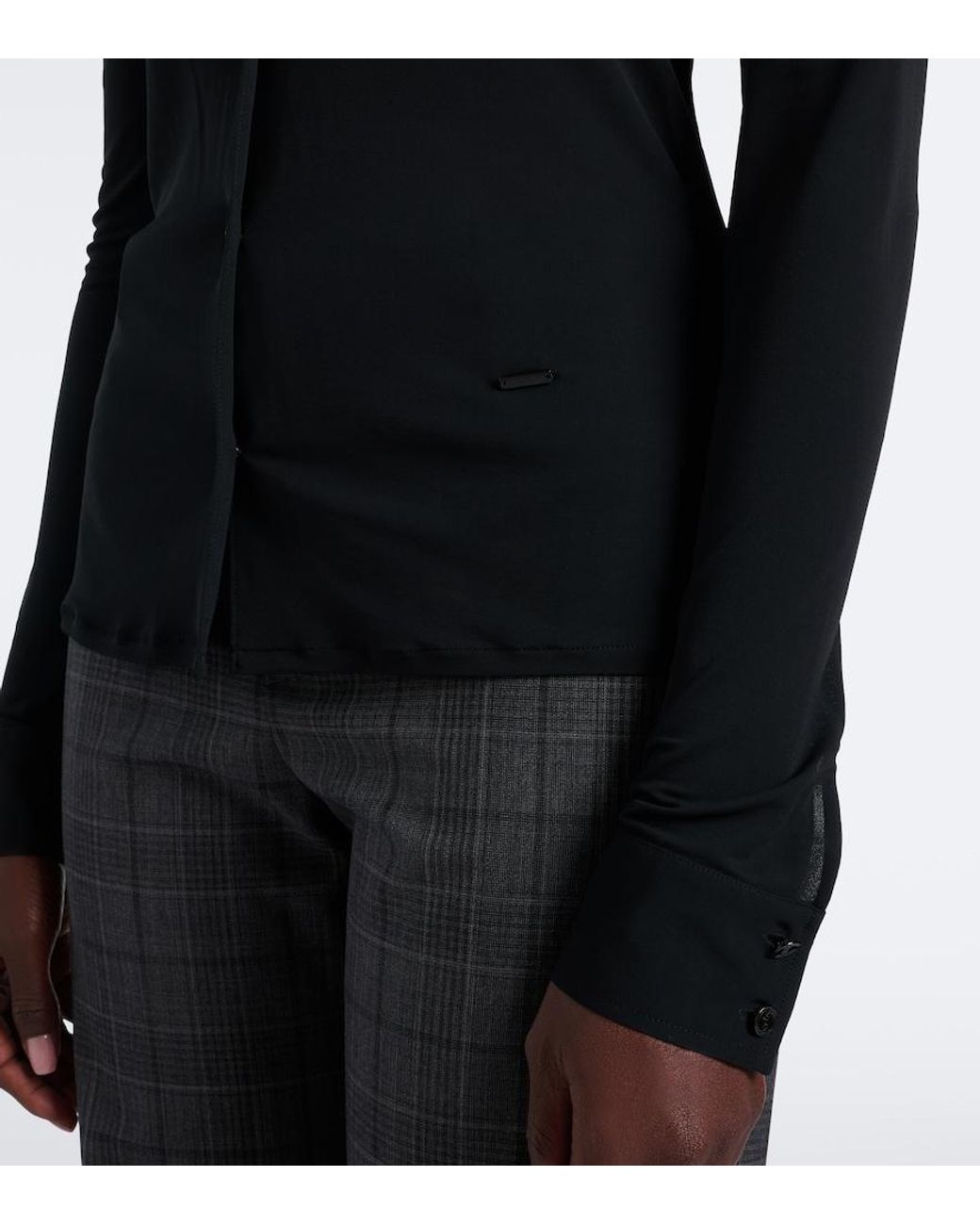 Gucci Black Crepe Jersey Shirt