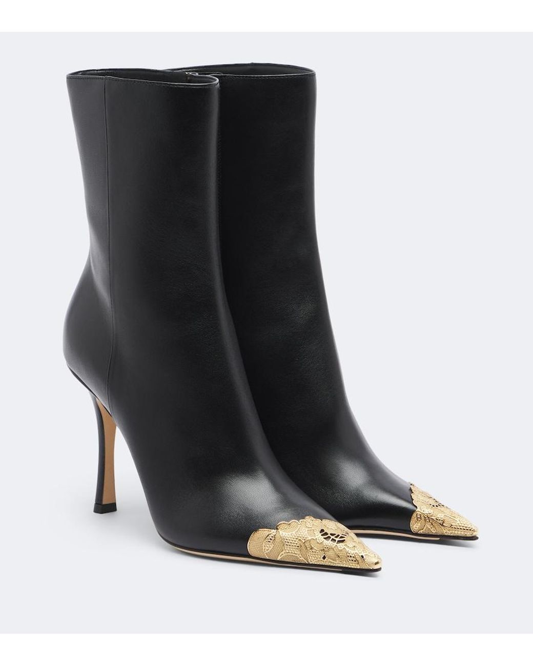 Jimmy Choo Black Faiz Leather Ankle Boots