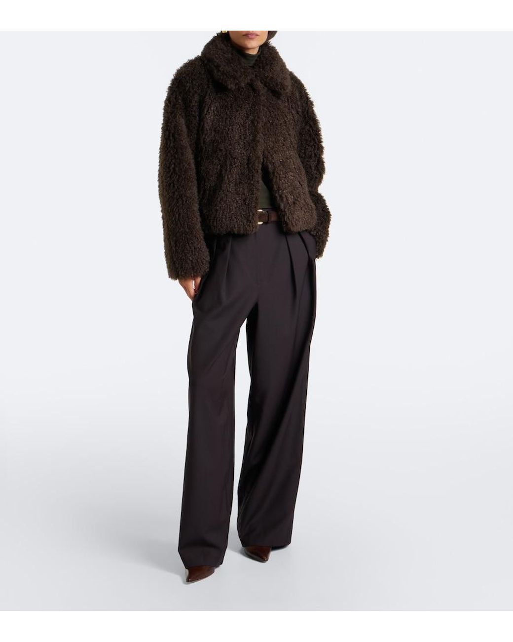 Vince Black Cropped Boucle Blouson Jacket