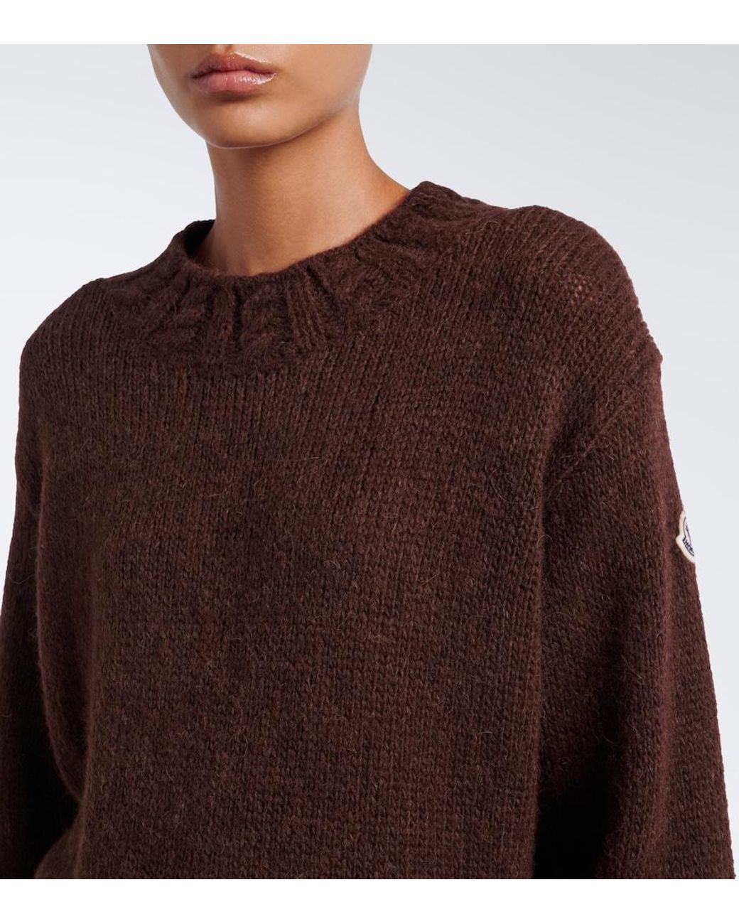 Moncler Brown Alpaca And Wool-Blend Sweater