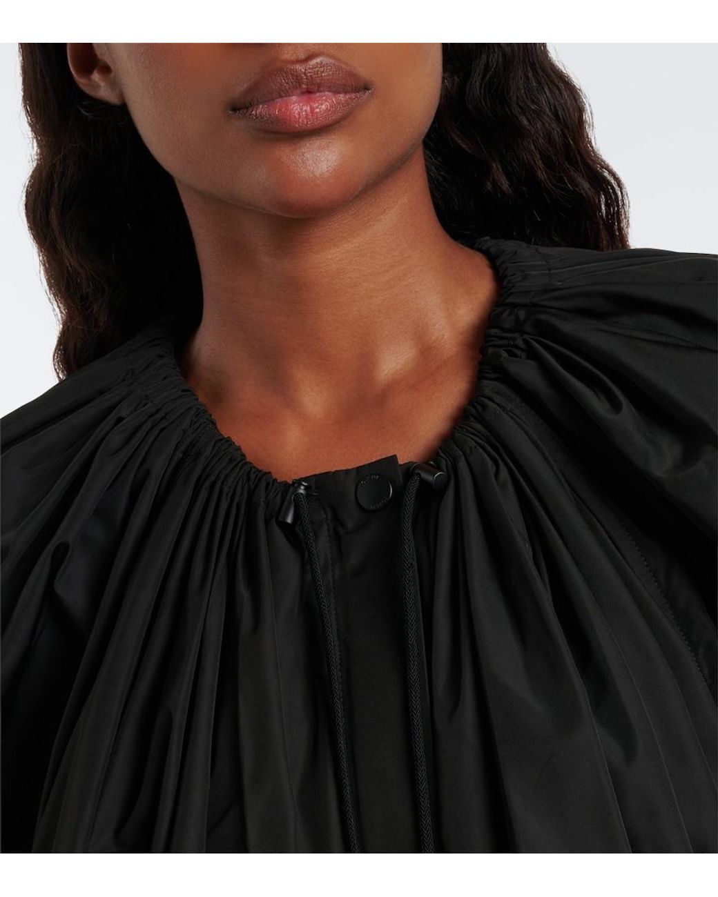 Totême Black Gathered Jacket