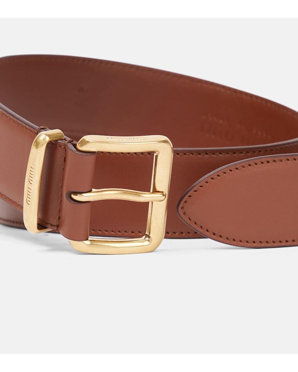 Miu Miu Brown Leather Belt