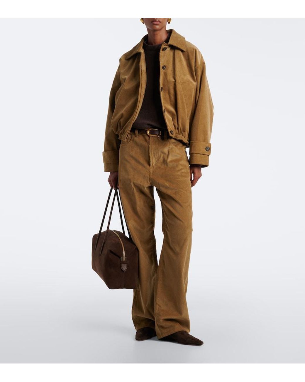 DeMellier London Brown Stockholm Large Suede Tote Bag