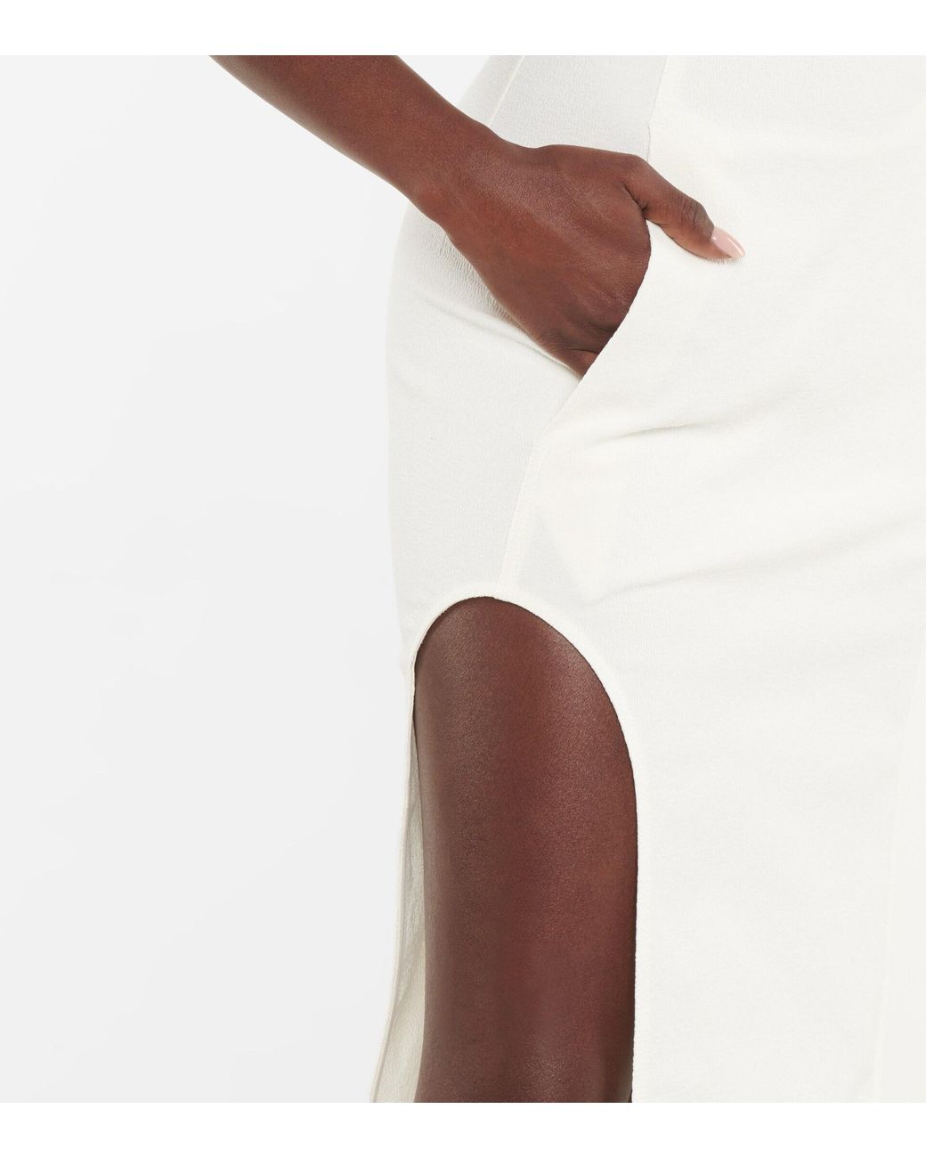 Rick Owens Stretch-cotton Bustier Dress in White