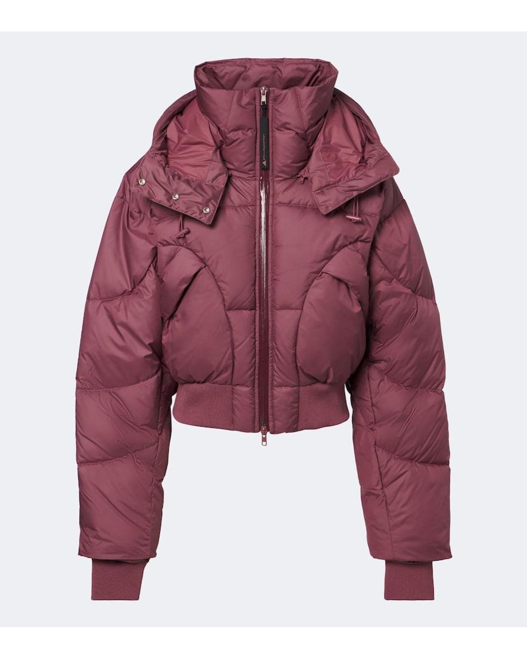 Adidas By Stella McCartney Red Cropped Puffer Jacket