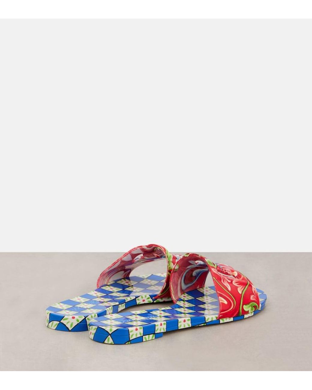 Dolce & Gabbana Red Rubber Slides