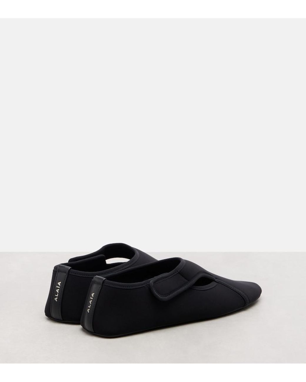 Alaïa Blue Slip-Ons Flex Mit Leder