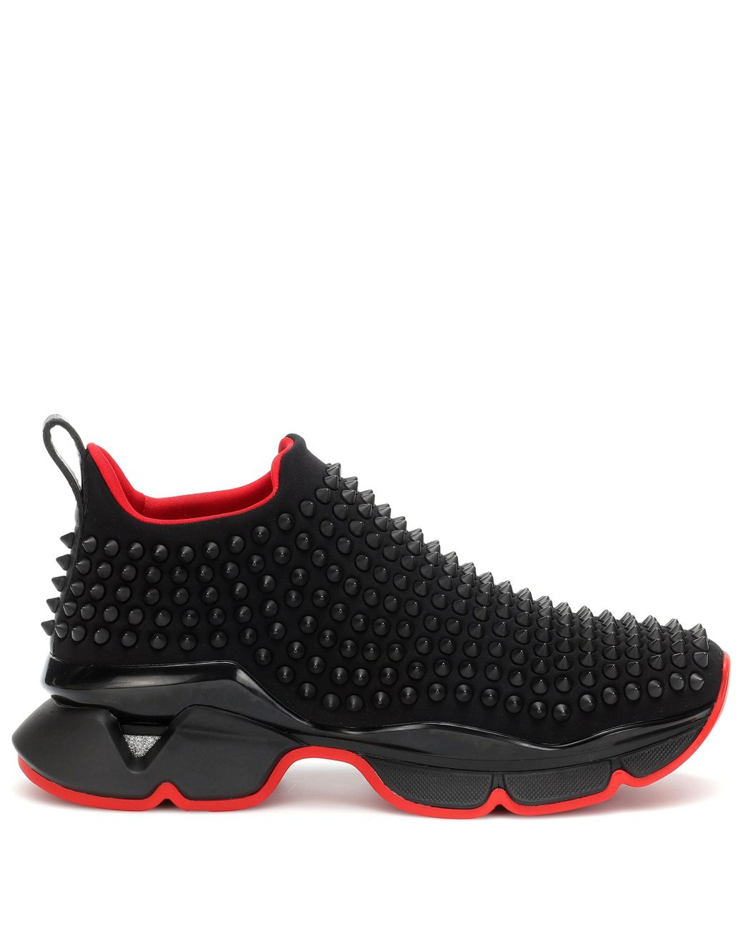 christian louboutin spike sock donna red sole sneakers