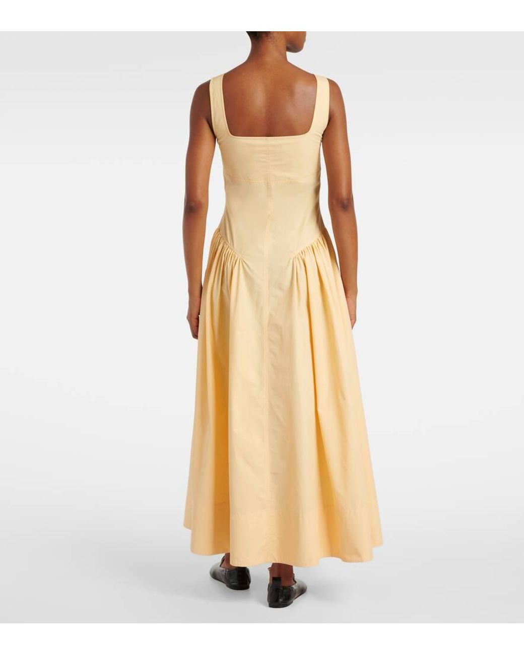 Proenza Schouler Label Kendall Poplin Maxi Dress in Metallic