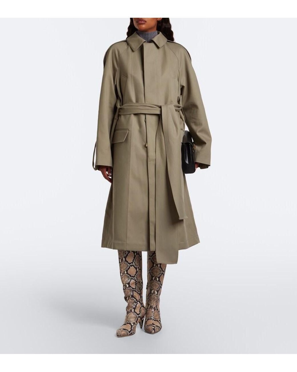 Victoria Beckham Natural Maverick Leather Knee-High Boots