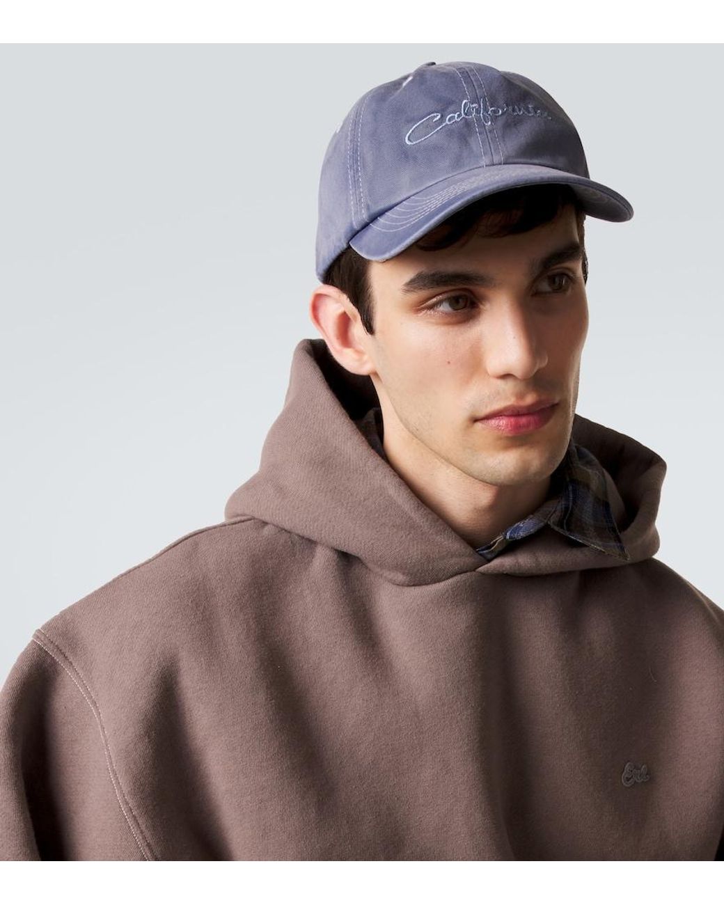 ERL Blue Logo Canvas Baseball Cap for men