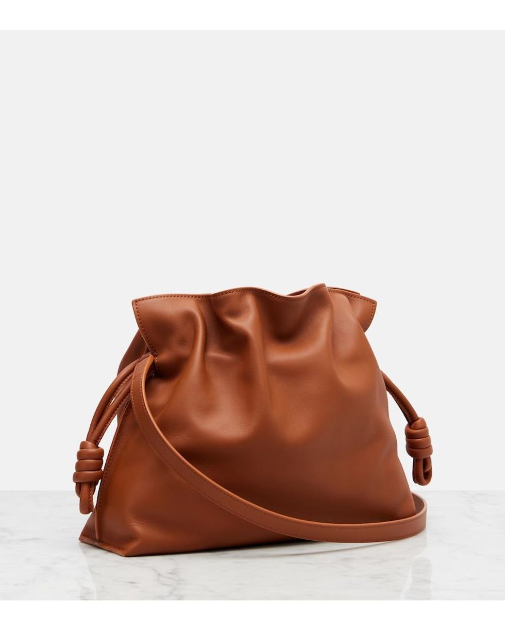 Loewe Brown Flamenco Medium Leather Clutch