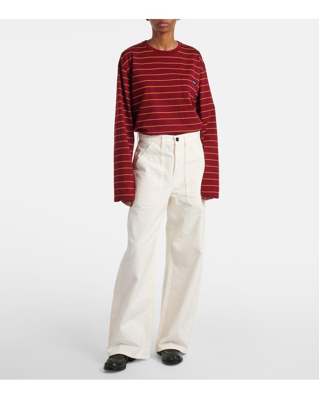 Citizens of Humanity White Ayla High-Rise Cotton Cargo Pants