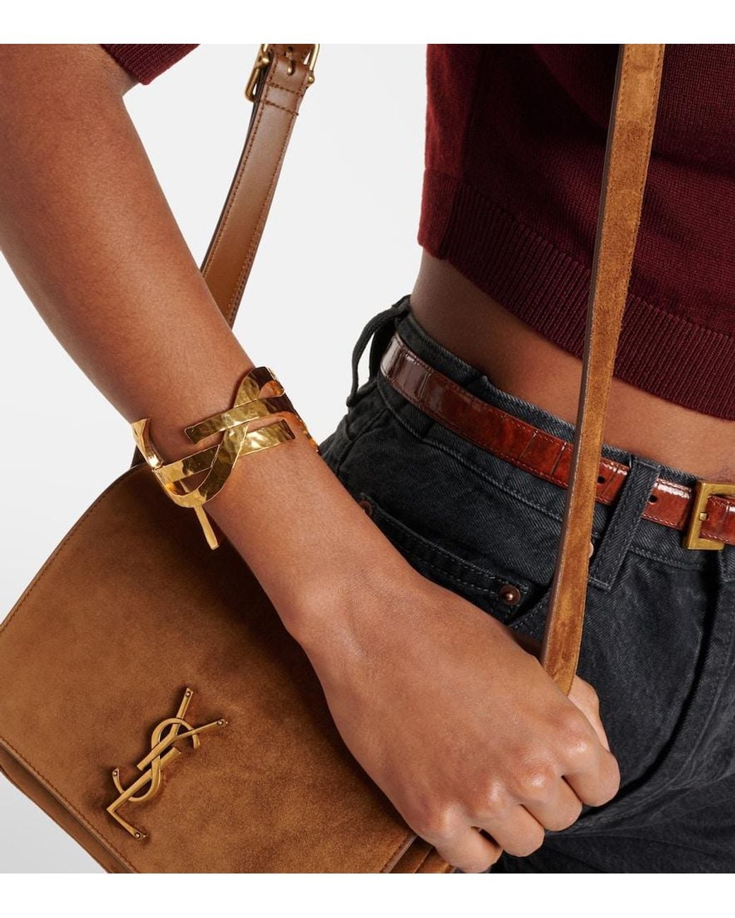 Brazalete Cassandre Saint Laurent de color Metallic