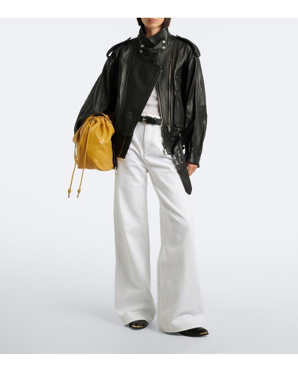 Isabel Marant Black Farza Leather Jacket