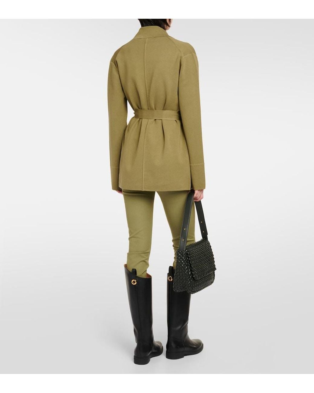 Joseph Green Silk-Blend Wrap Coat