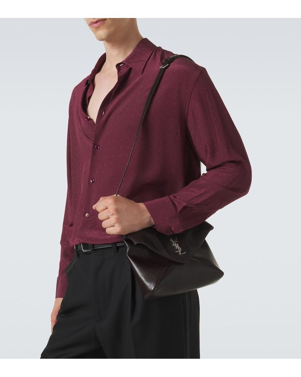 Borsa A Tracolla Cassandre Envelope di Saint Laurent in Black da Uomo
