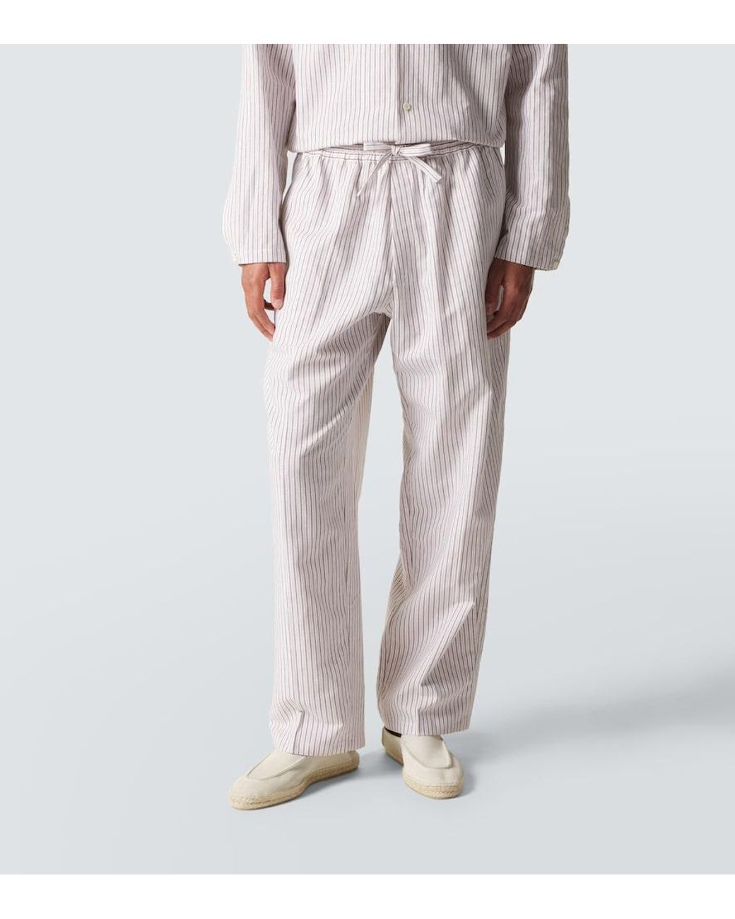 Umit Benan Purple Julian Cotton And Silk Straight Pants for men