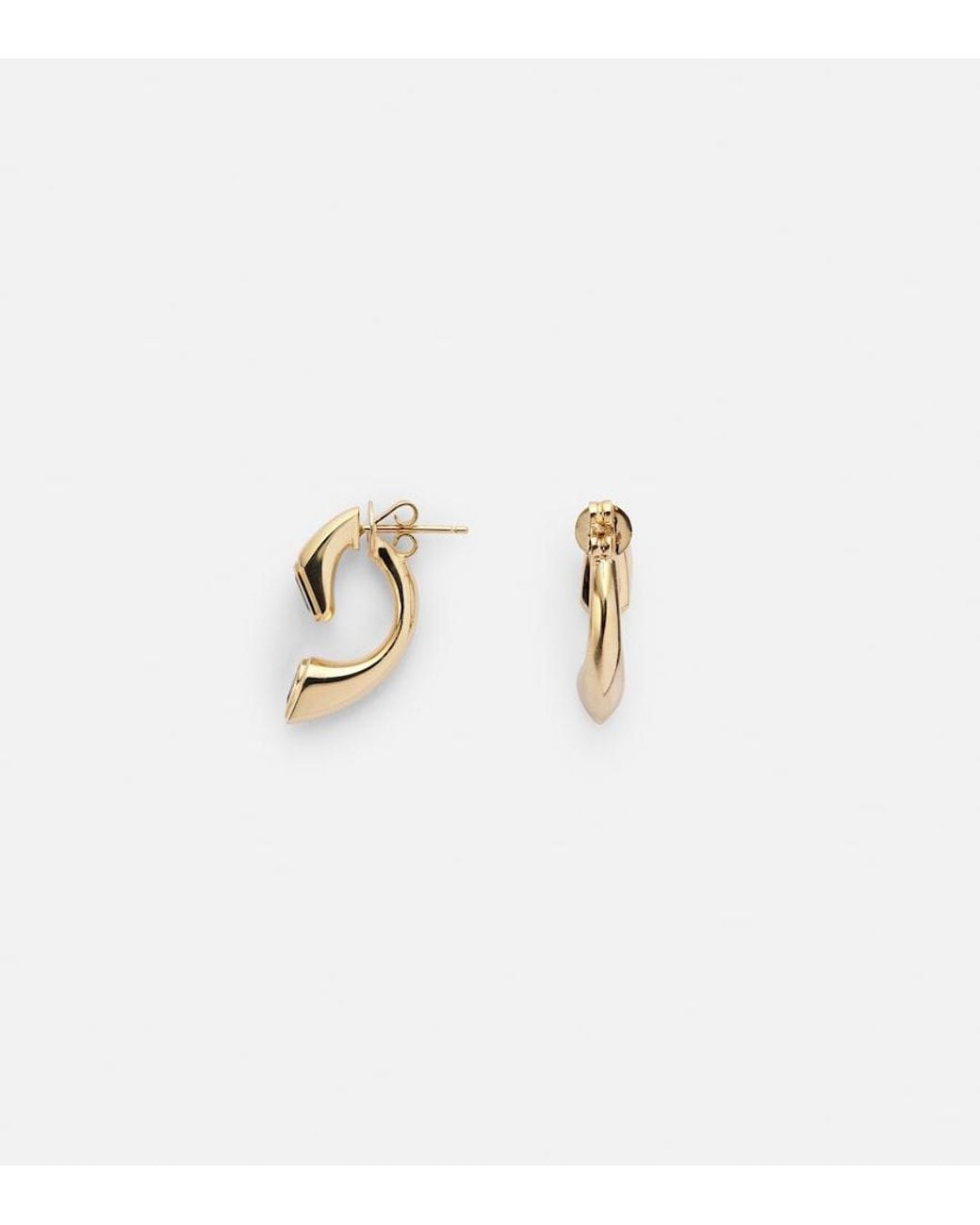 SHAY White Bypass 18Kt Earrings With Emeralds