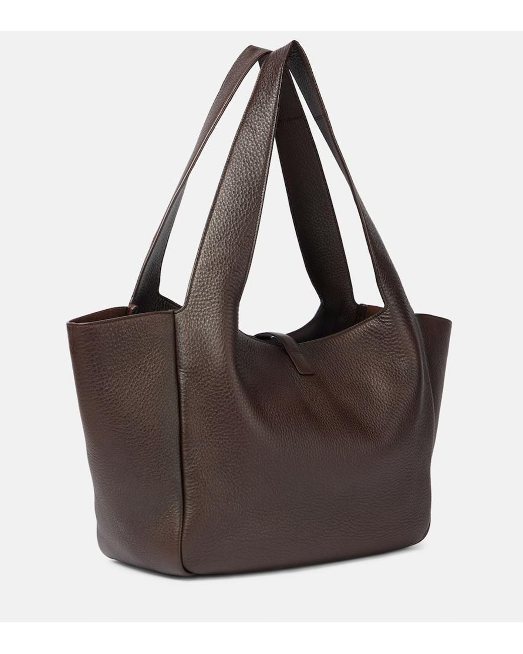 Saint Laurent Brown Le 5 A 7 Bea Large Leather Shopper