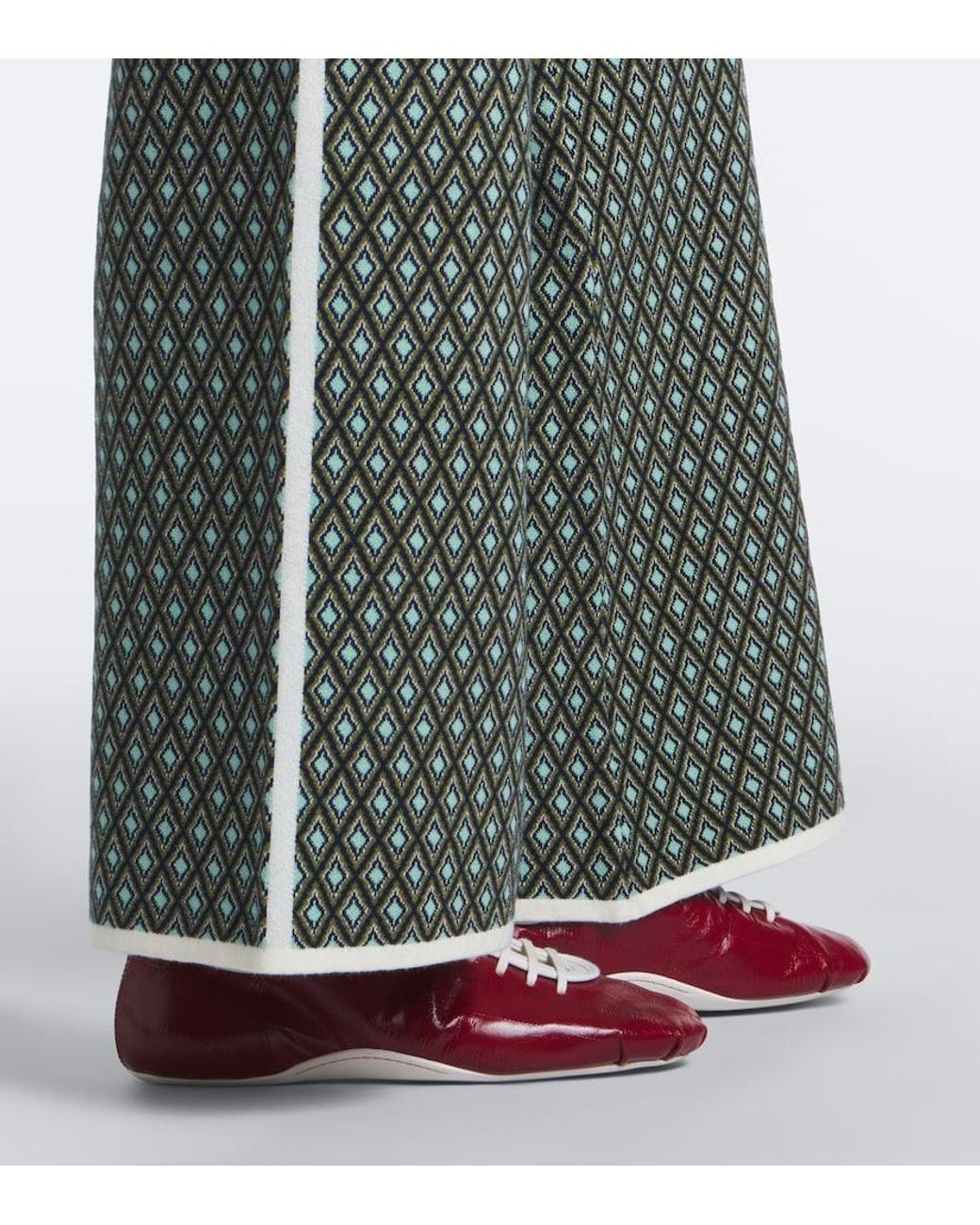The Upside Green Viva Juniper Cotton-Blend Wide-Leg Pants