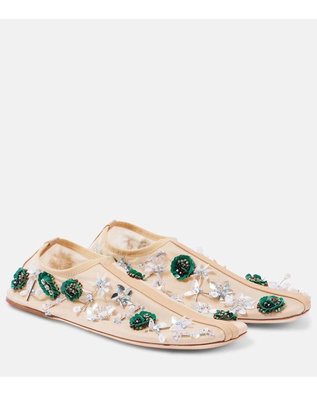 Christopher Esber Multicolor Embla Beaded-Mesh Flats