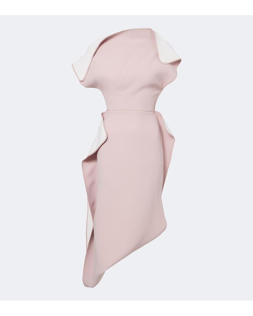 Maticevski Pink Invoke Draped Asymmetric Midi Dress