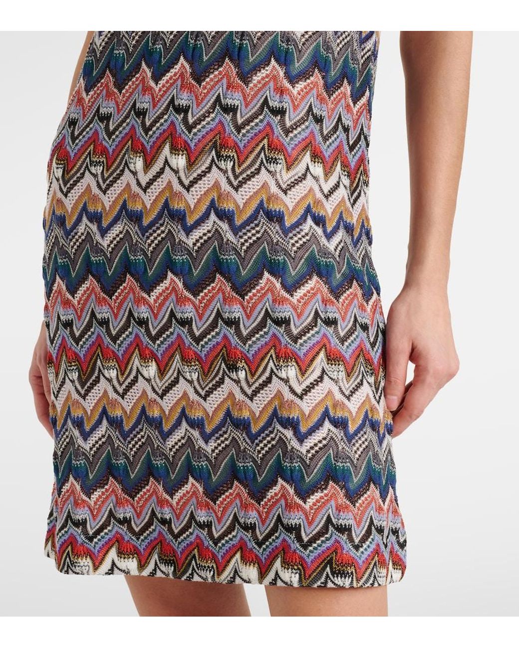 Missoni Multicolor Zigzag Lame Minidress