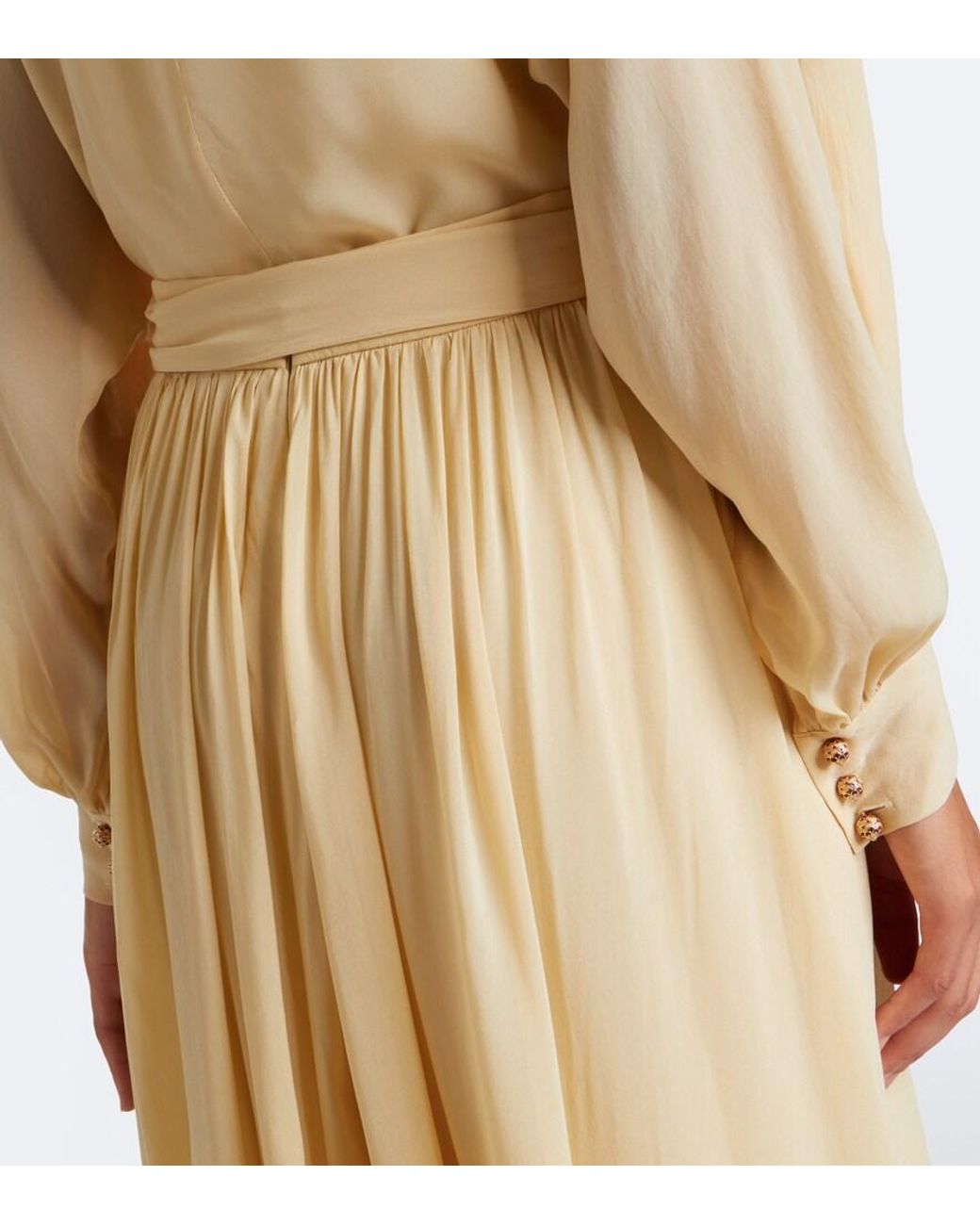 Falda Midi Valiant Plisada Con Cinturon Zimmermann de color Natural