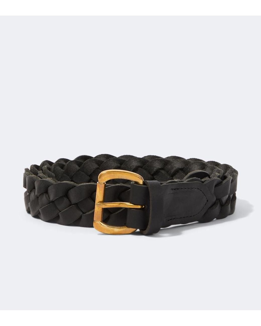 Visvim Black Braided Leather Belt for men
