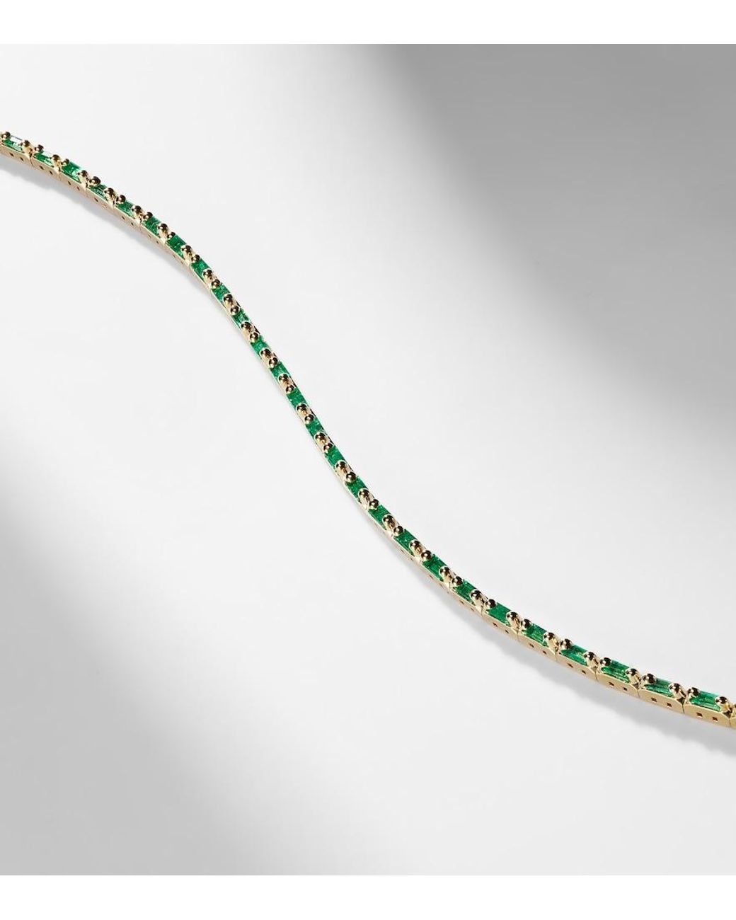 Suzanne Kalan Natural 18Kt Tennis Bracelet With Emeralds