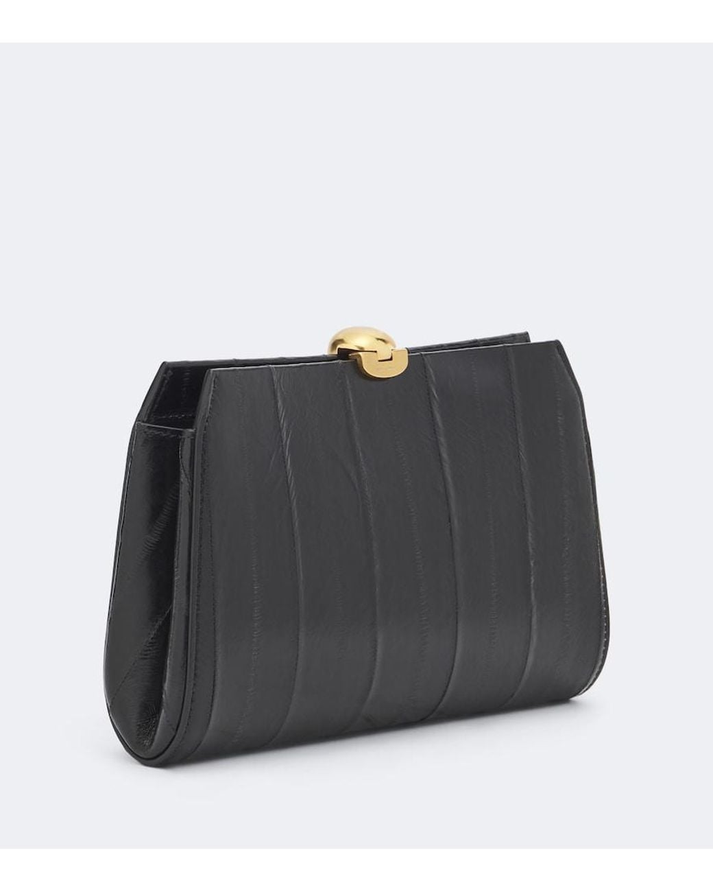 Nour Hammour Black Lou Eel Leather Clutch