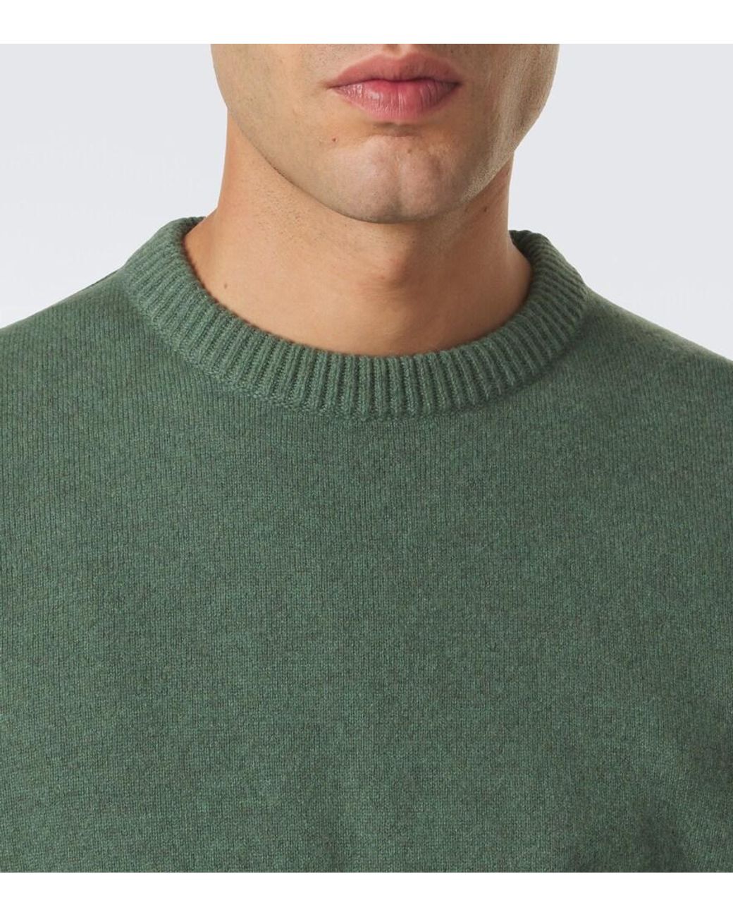 Zegna Green Wool And Cashmere Sweater for men