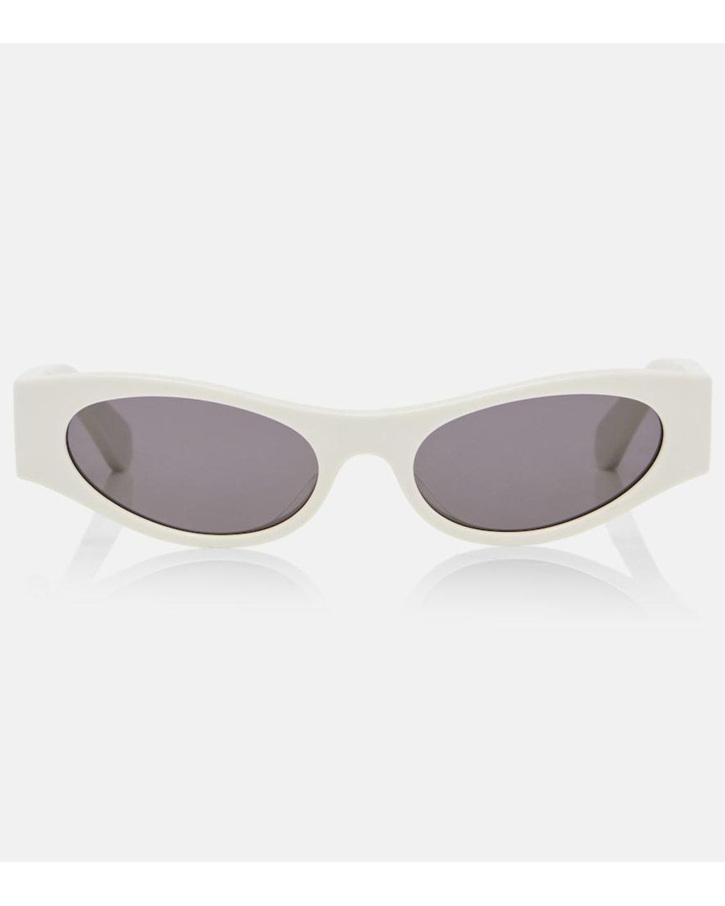 Loewe Gray Paula's Ibiza Signature Oval Sunglasses
