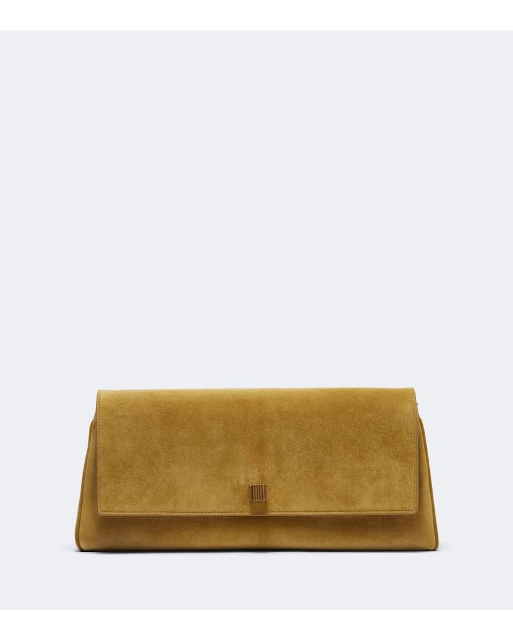Khaite Natural Audrey Medium Suede Clutch
