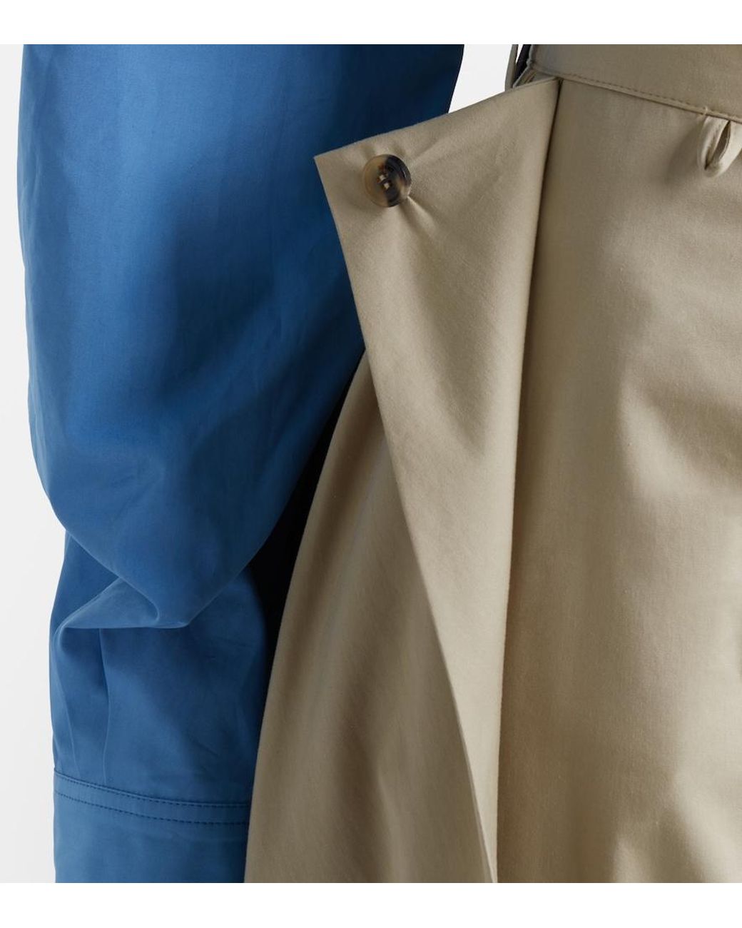 Loewe Natural Cotton And Silk Gabardine Wide-Leg Pants